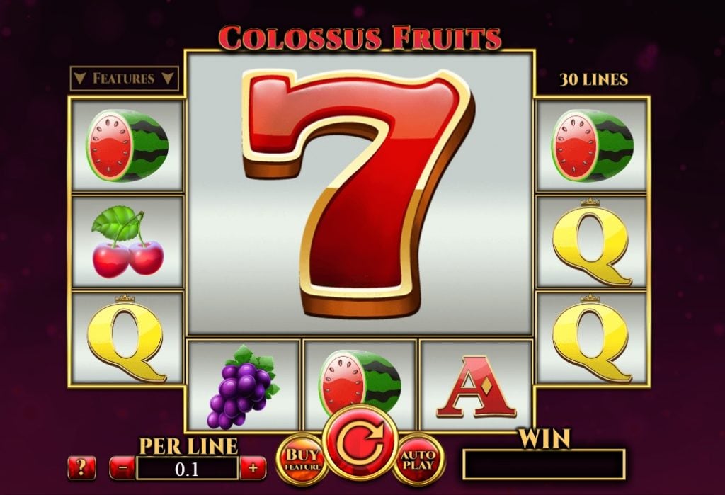 Spinomenal's Colossus Fruits slot reels