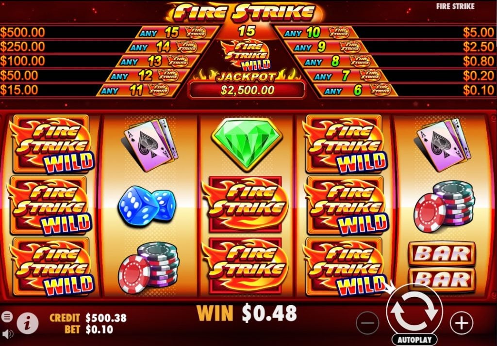 Pragmatic Play's Firestrike slot reels