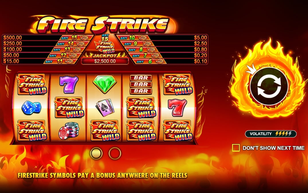 Pragmatic Play's Firestrike slot reels