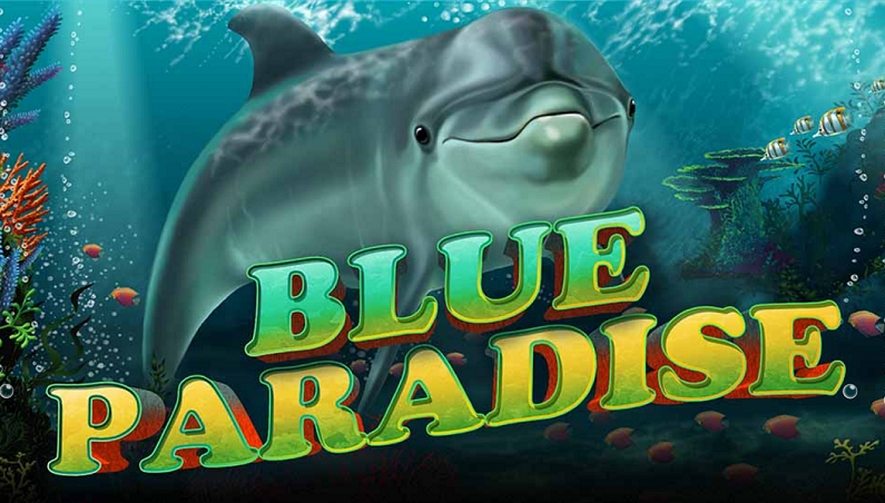 Blue Paradise slot logo.