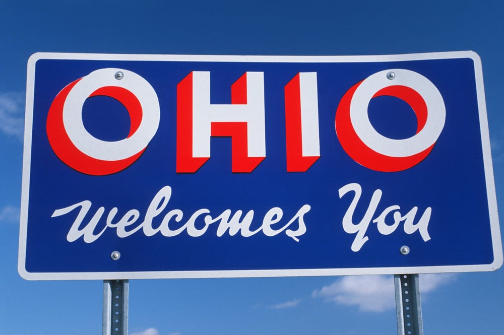 Ohio Welcomes You sign