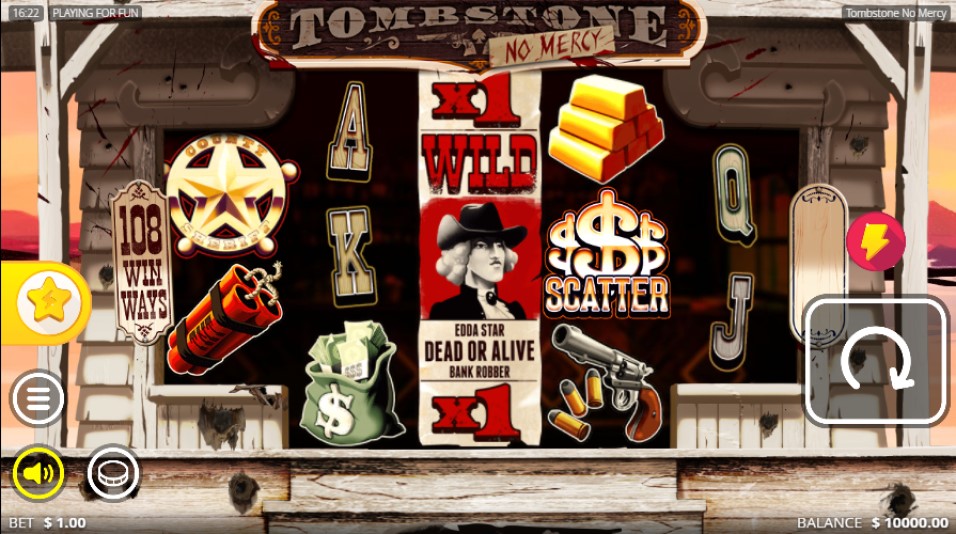 Tombstone No Mercy slot reels Nolimit City